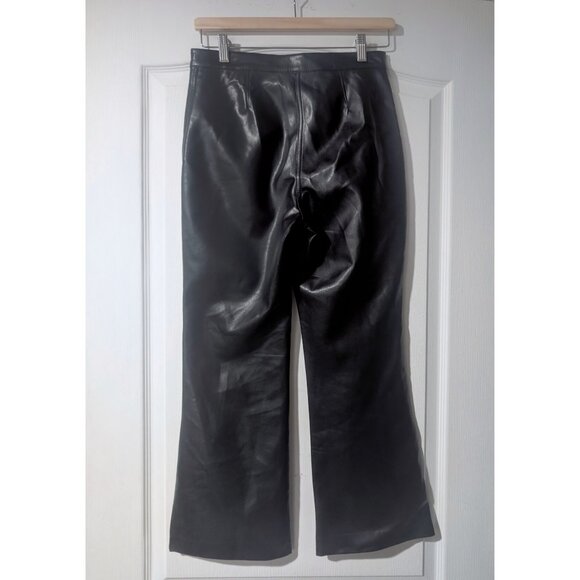 Aritzia Wilfred | Adele Flared Vegan Leather pants In Black - Picture 4 of 12